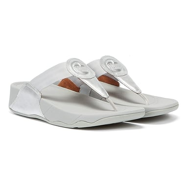 Fitflop Walkstar Toe Post Womens Silver Sandals