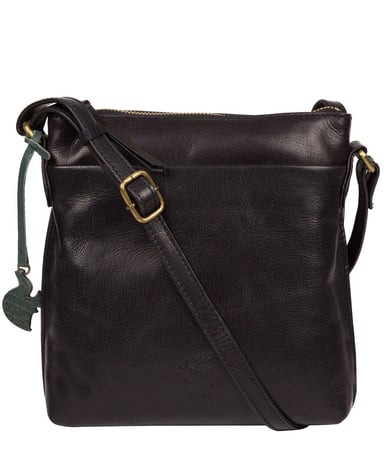 'Nikita' Navy Leather Cross Body Bag