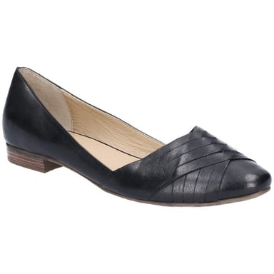 Hush Puppies Womens/Ladies Marley Ballerina Leather Slip On Shoes (Black)