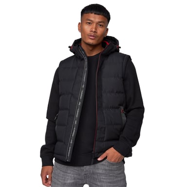 Crosshatch Mens Kampnew Embossed Gilet (Black)