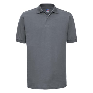Russell Mens Ripple Collar & Cuff Short Sleeve Polo Shirt (Convoy Grey)