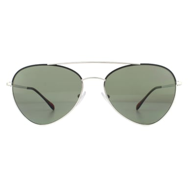 Prada Sport Gafas de sol 50SS GAQ5X1 Plata Negro Verde Polarizadas