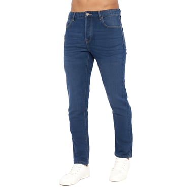 Crosshatch Mens Lampoons Slim Jeans (Stone Wash)