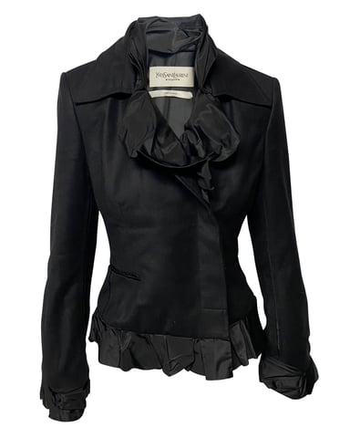 Yves Saint Laurent Rive Gauche Evening Blazer in Black Wool