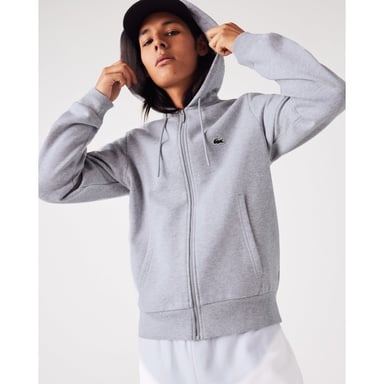 Lacoste men's fleece hoodie with full-length zipper