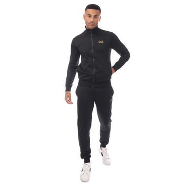 Men's Emporio Armani EA7 Full-Zip Tracksuit in Black