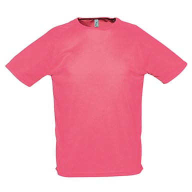 SOLS Mens Sporty Raglan T-Shirt (Neon Coral)