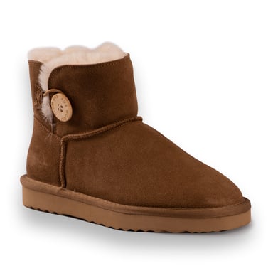Aus Wooli Australia Bota corta unisex con botones Cabarita de piel de oveja