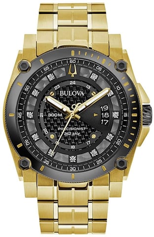 Bulova Precisionist Men's Gold Watch 98D156