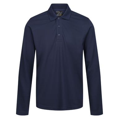 Regatta Mens Pro Long-Sleeved Polo Shirt (Navy)