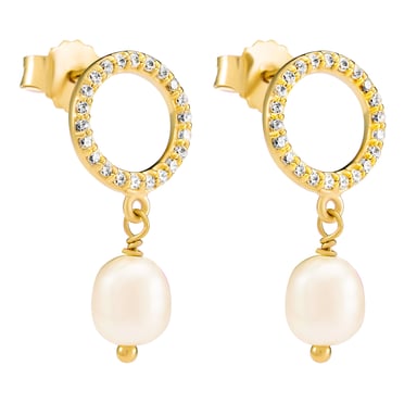 Orphelia 'Spa' Women's 925 Sterling Silver Drop Earrings - Gold ZO-7575/G