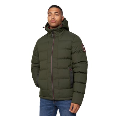 Crosshatch Mens Kampnew Embossed Jacket (Dark Olive)