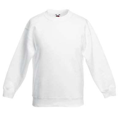 Fruit Of The Loom Kids Unisex Classic 80/20 Set-In Sweatshirt (Pack of 2) (White)