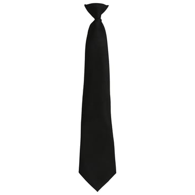 Premier Unisex Adult Colours Fashion Plain Clip-On Tie (Black)