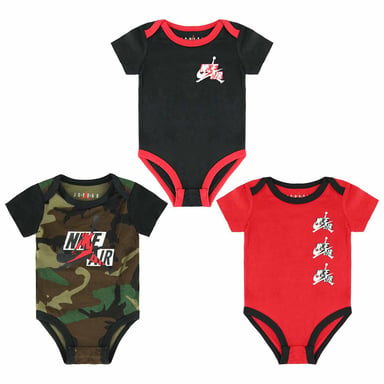 Nike Air Jordan 3 Pack Green Red Black Boys Bodysuits DB7274 900