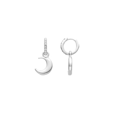Pendientes Luxenter Luna,de Circonita Brillante,acabados en rodio