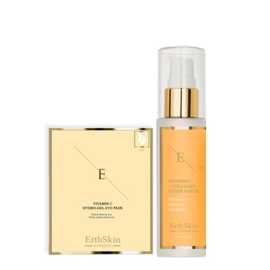 Vitamina C + Colágeno Elixir Serum 60ml + Vitamina C Hydro Yellow Contorno de Ojos x 5