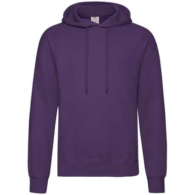 Fruit Of The Loom Adults Unisex Classic Hooded Sweatshirt (Purple)