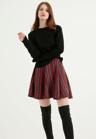 Patterned Mini Skirt