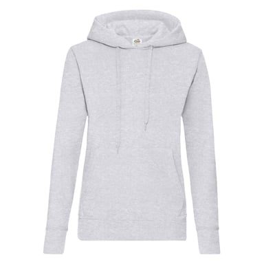 Fruit of the Loom Womens/Ladies Classic Hooded Lady Fit Sweatshirt (Heather Grey)