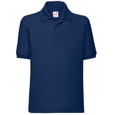 Fruit of the Loom Childrens/Kids Pique Short-Sleeved Polo Shirt (Navy)