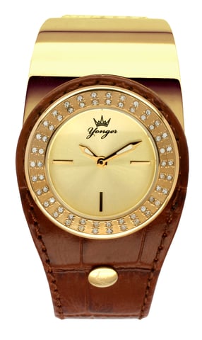 Reloj Yonger and Bresson con esfera de oro amarillo y marrón