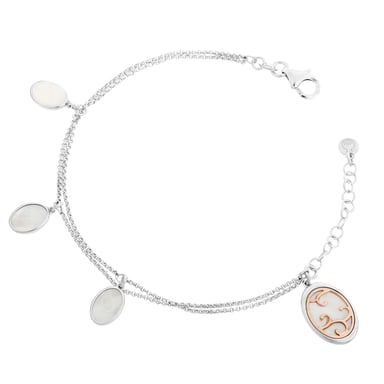 Orphelia 'Jarina' Women's 925 Sterling Silver Bracelet - Silver/Rose ZA-7165