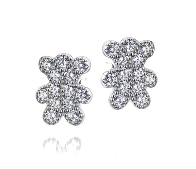 Orphelia 'Rosabel' Child's 925 Sterling Silver Stud Earrings - Silver ZO-7352