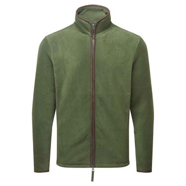 Premier Mens Artisan Fleece Jacket (Moss Green/Brown)