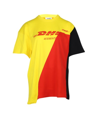 Vetements x DHL Tee in Yellow Cotton