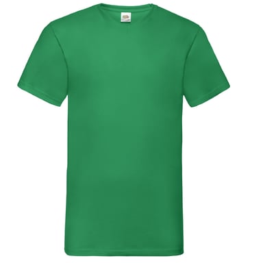 Fruit Of The Loom Mens Valueweight V-Neck, Short Sleeve T-Shirt (Kelly Green)
