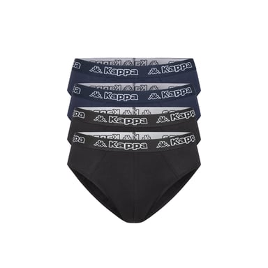 Kappa 4-Pack Slip in Black/Blue