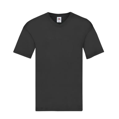 Fruit of the Loom Mens Original Plain V Neck T-Shirt (Black)