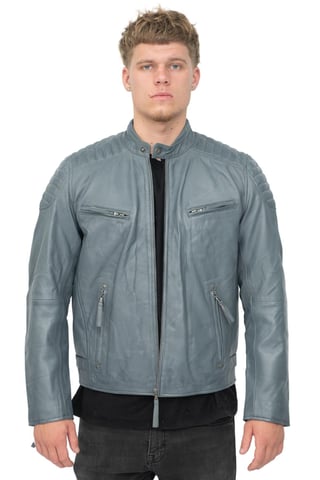 Chaqueta de motociclista acolchada de cuero para hombre - Berlín