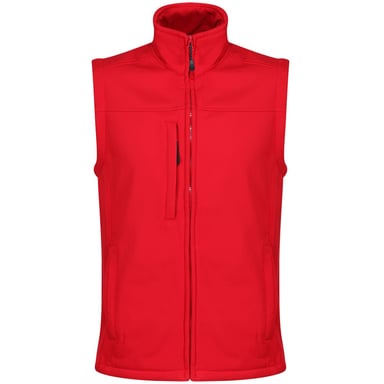 Regatta Mens Flux Softshell Bodywarmer / Sleeveless Jacket Water Repellent And Wind Resistant (Classic Red)
