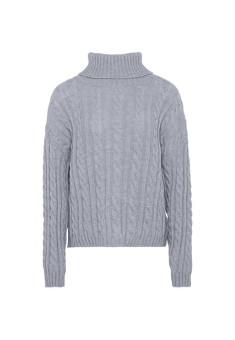 Mymo sweater women light grey melange