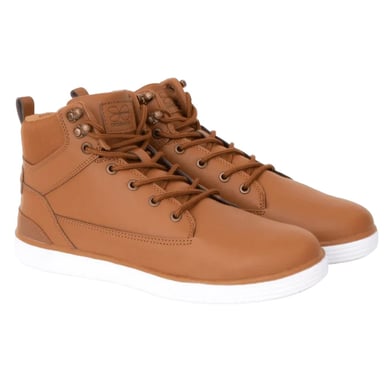 Crosshatch Mens Staiger Leather Trainers (Brown)