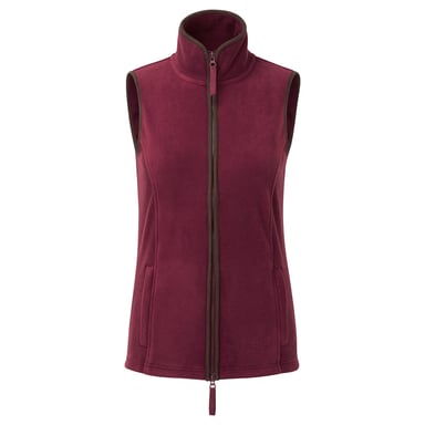 Premier Womens/Ladies Artisan Fleece Gilet (Burgundy/Brown)