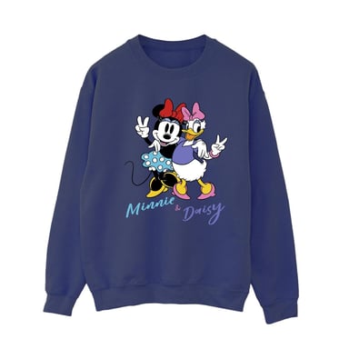 Disney Womens/Ladies Minnie Mouse And Daisy Sweatshirt (Navy Blue)