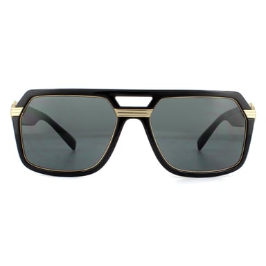 Gafas de sol de hombre Versace Square negras y gris oscuro