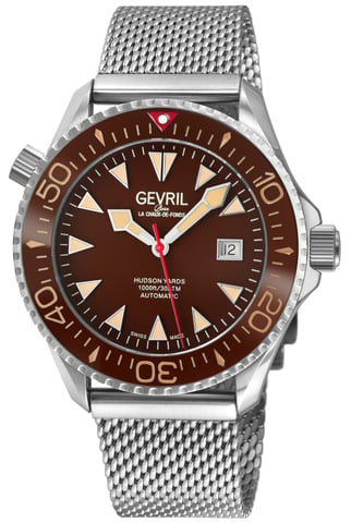 Reloj Automático Suizo Gevril para Hombre Hudson Yards con Dial Chocolate