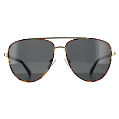 Gafas de sol polarizadas unisex Polaroid Aviator doradas habana gris