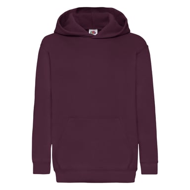 Fruit Of The Loom Childrens Unisex Hooded Sweatshirt / Hoodie (Burgundy)