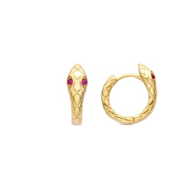 Pendientes Luxenter Madsi con Circonita Rubà acabado en oro amarillo de 18K