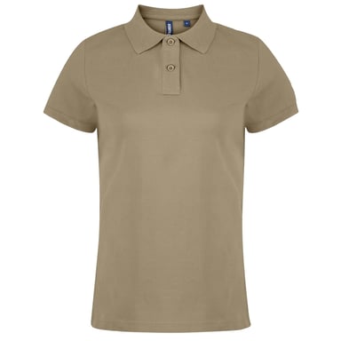 Asquith & Fox Womens/Ladies Plain Short Sleeve Polo Shirt (Khaki)