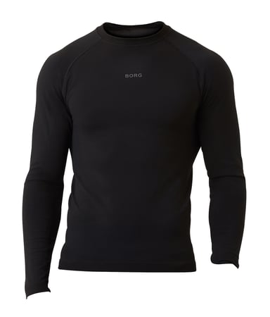 Björn Borg - Camiseta de manga larga sin costuras para hombre - Negra