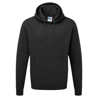 Russell Mens Authentic Hooded Sweatshirt / Hoodie (Black)