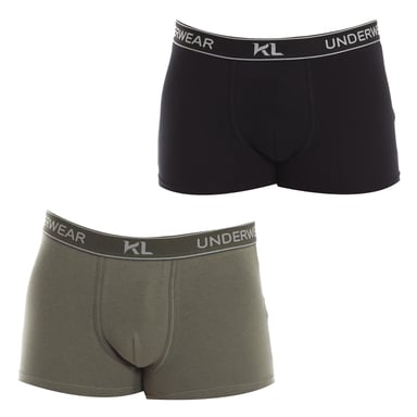 Pack-2 Boxers de tejido transpirable con frontal anatómico KL2014 hombre