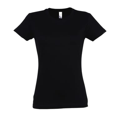 SOLS Womens/Ladies Imperial Heavy Short Sleeve T-Shirt (Deep Black)