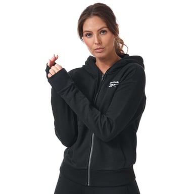 Women's Reebok Identity Zip-Up Track Top in Black